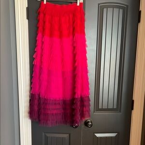 Elegant Multicolor Layered Skirt